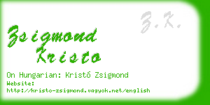 zsigmond kristo business card